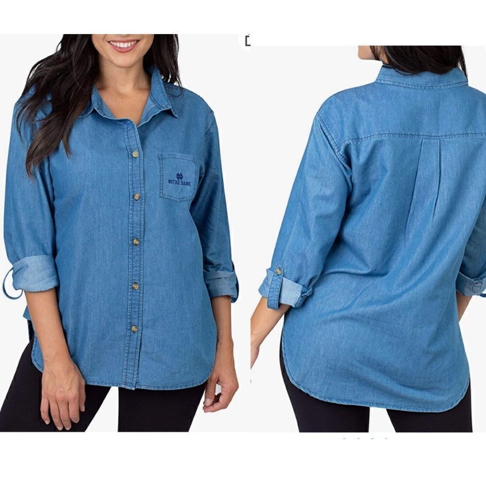 UG Apparel Women's Norte Dame Denim Shirt